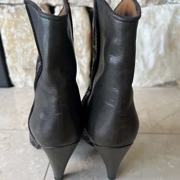 COPY - ISABEL MARANT Suede Studded Accents Western Boots 37 - Picture 4 of 5